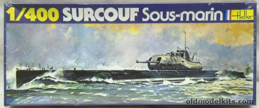 Heller 1/400 Submarine Cruiser NN3 Surcouf, 1074 plastic model kit